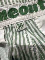 💻💚vintage edit twenty-four | medium green and white striped shorts