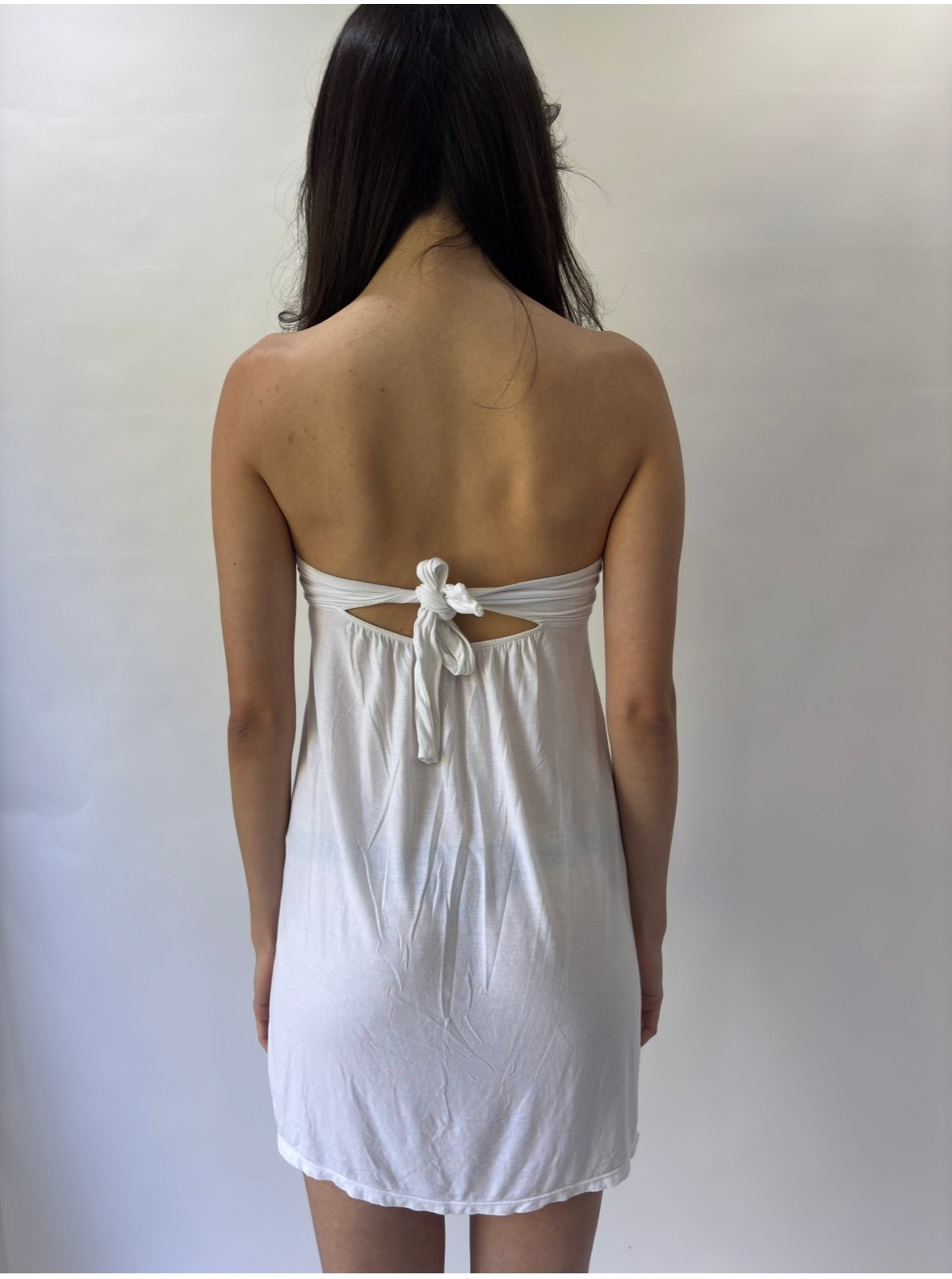 devil wears prada | small white bandeau mini dress