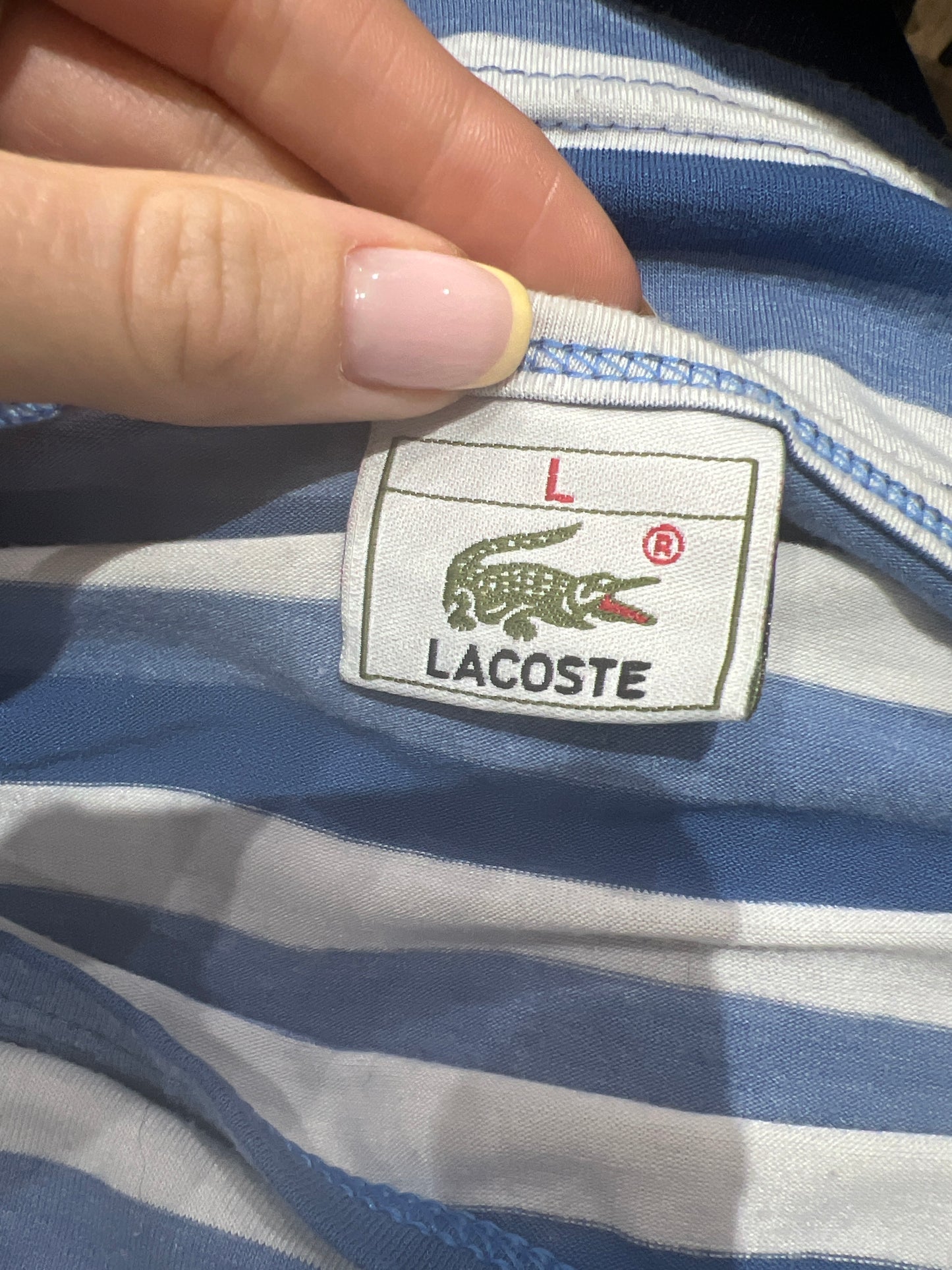 vintage edit twenty-four | small blue and white stripy lacoste cami