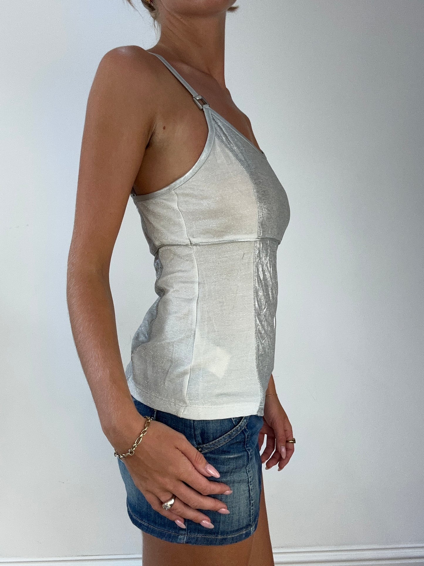 SIRENCORE | medium silver versace cami