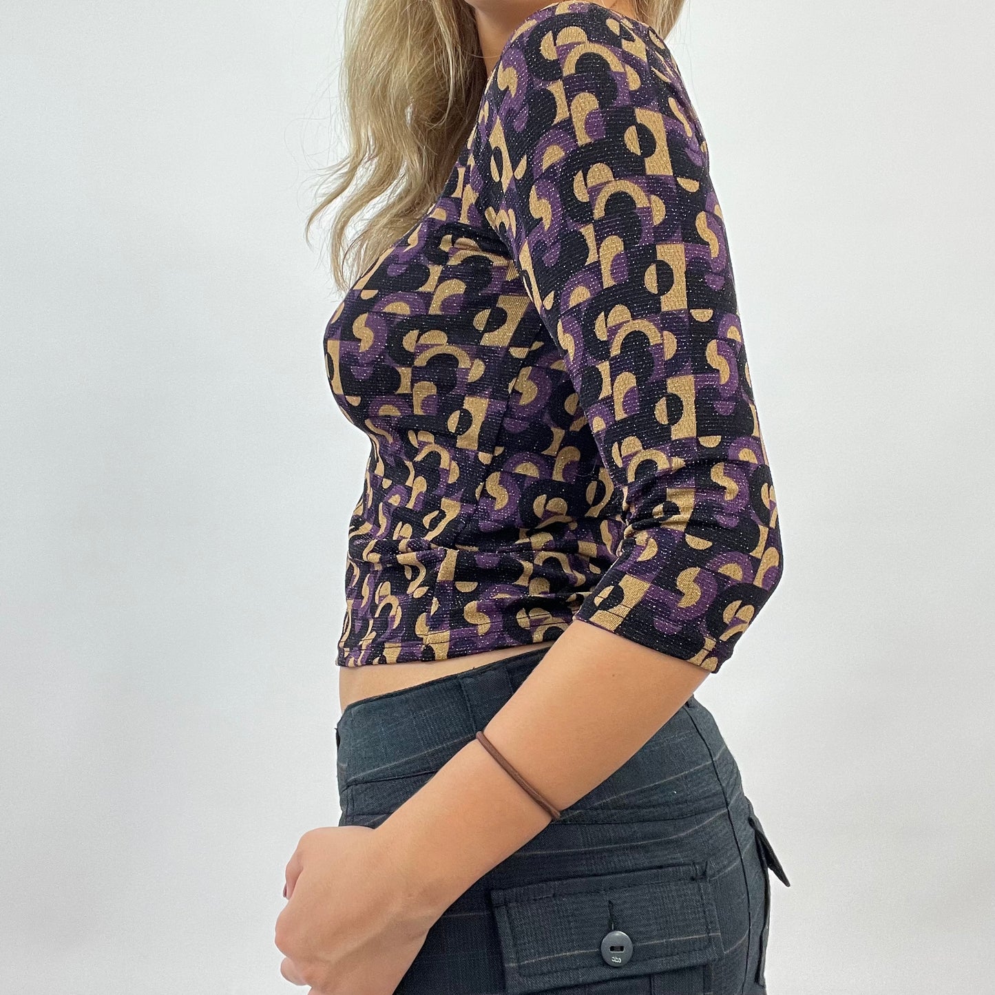 CORPCORE DROP | small purple orsay graphic long sleeve top