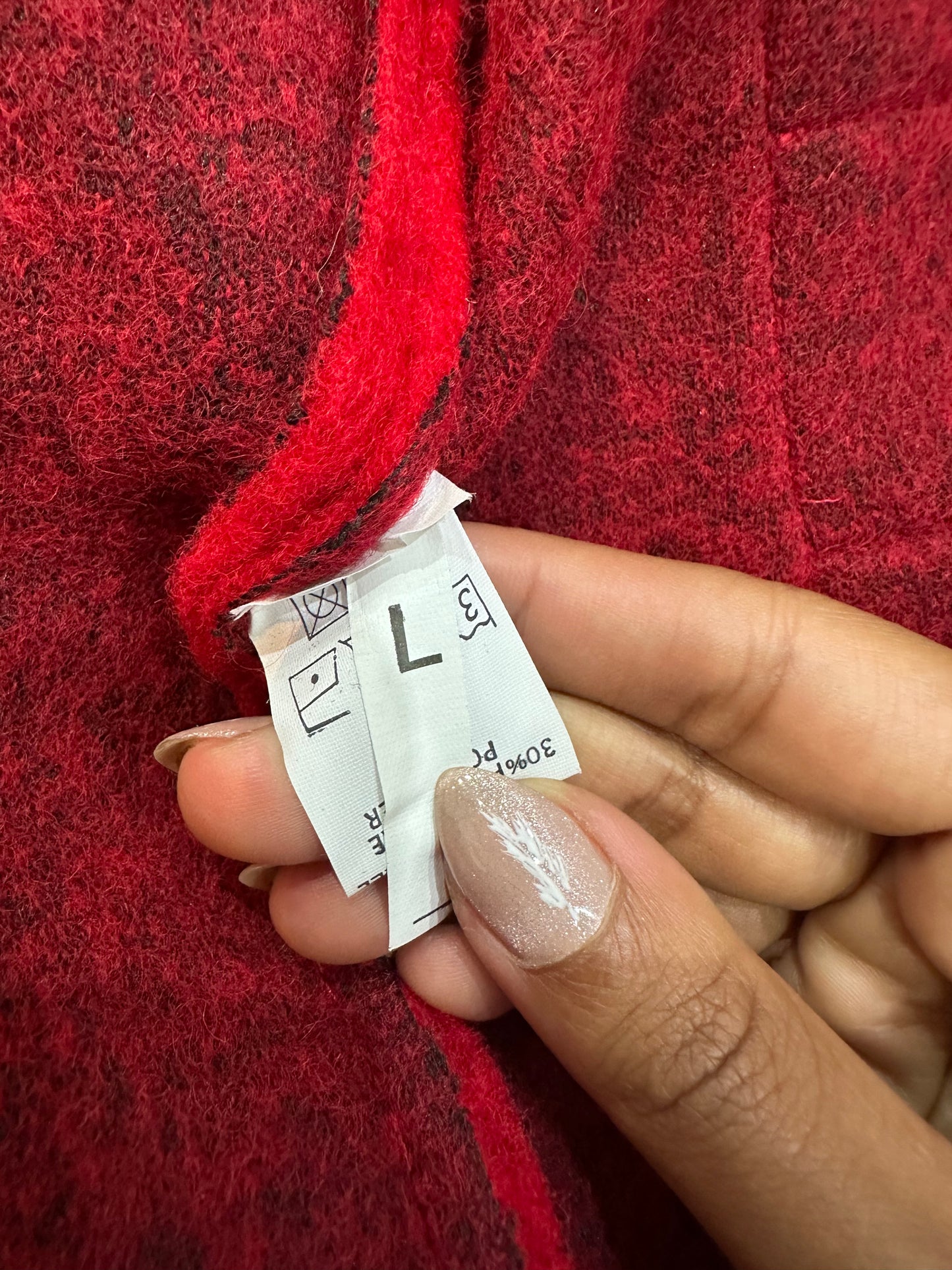 vintage edit thirty-three | small red felt style blazer jacket