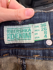 euro trash | small blue old label bershka mini skirt