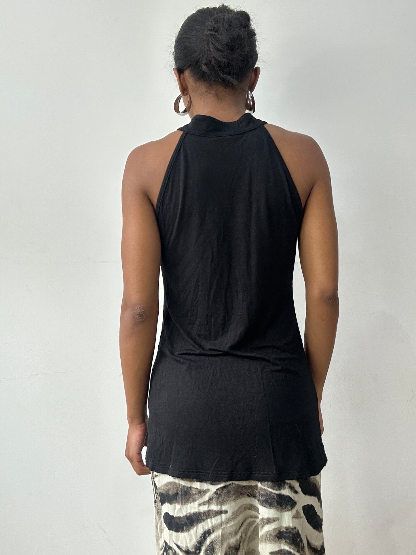 midsummer edit | small black harley davidson sleeveless high neck top