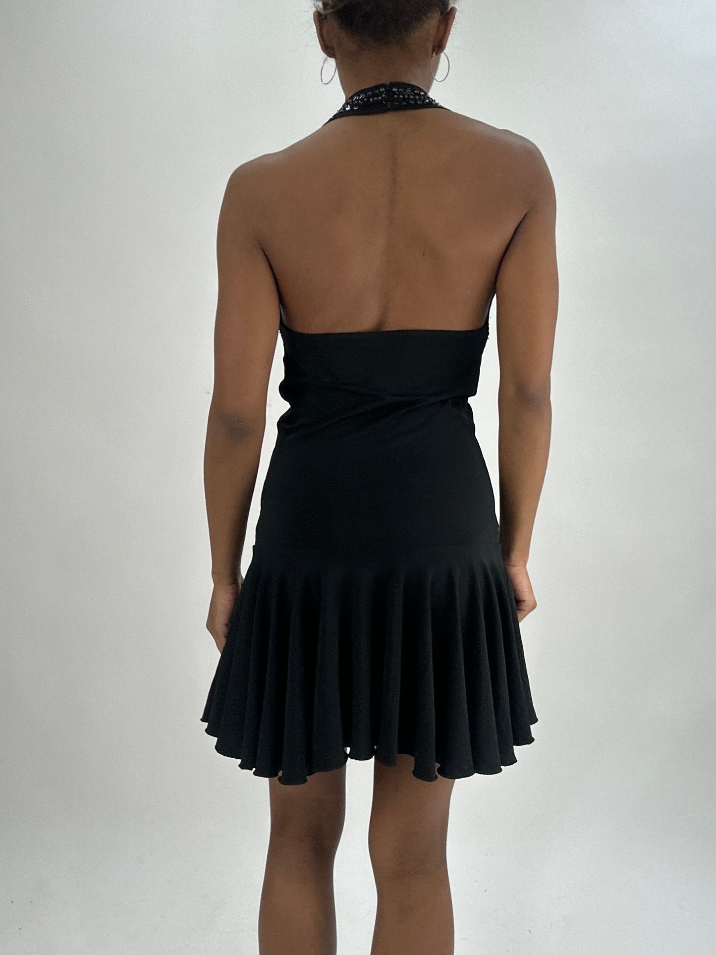 vintage edit thirty-five | small black halterneck midi dress