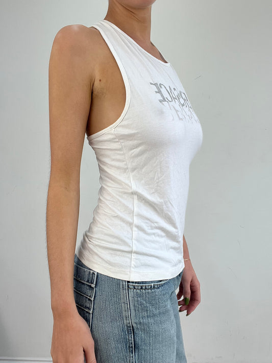 vintage edit nineteen | medium white versace top