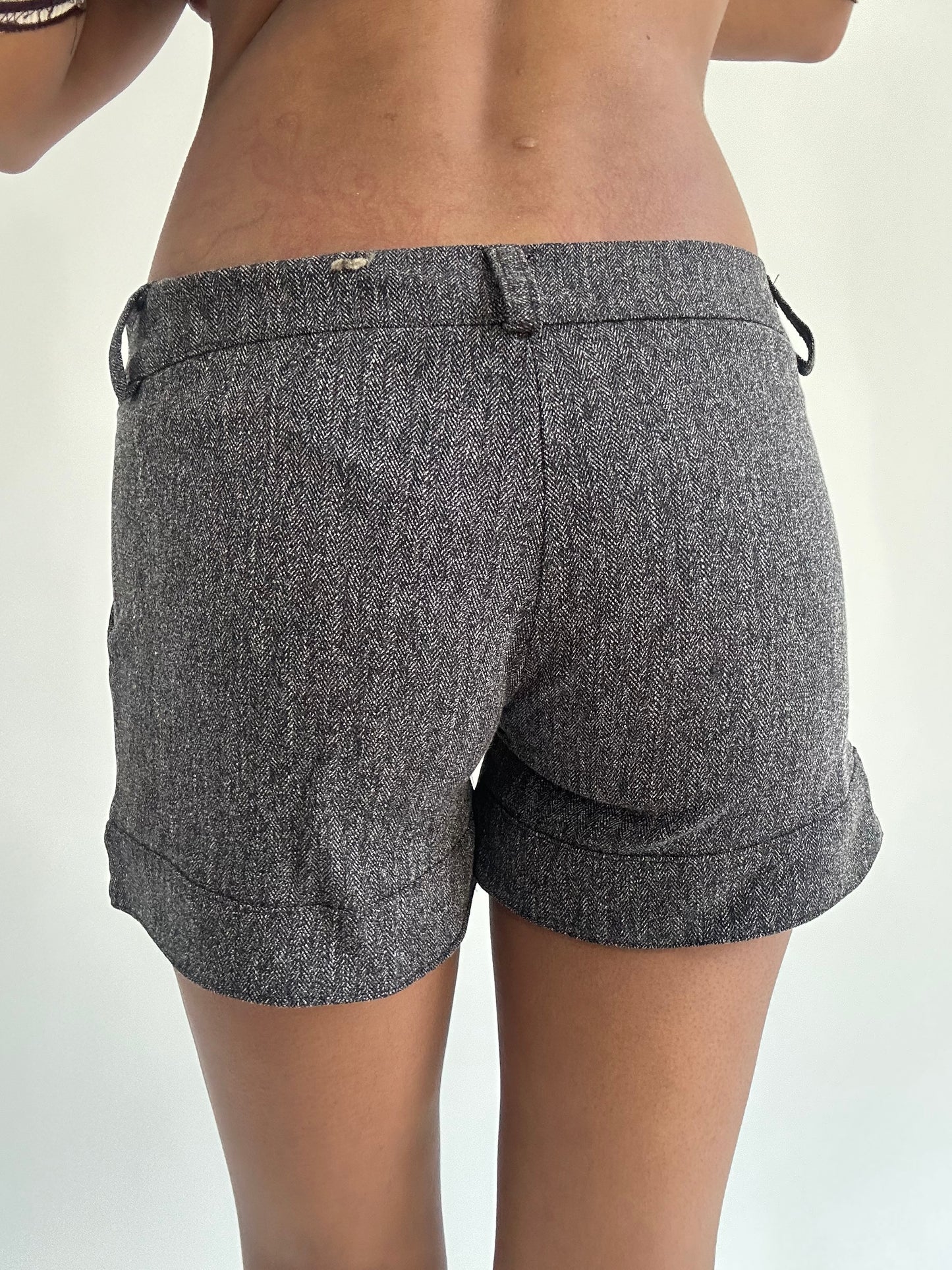 ‼️ | dark grey tweed style shorts