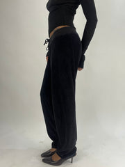 💚vintage edit thirty-five | medium black juicy couture tracksuit bottoms