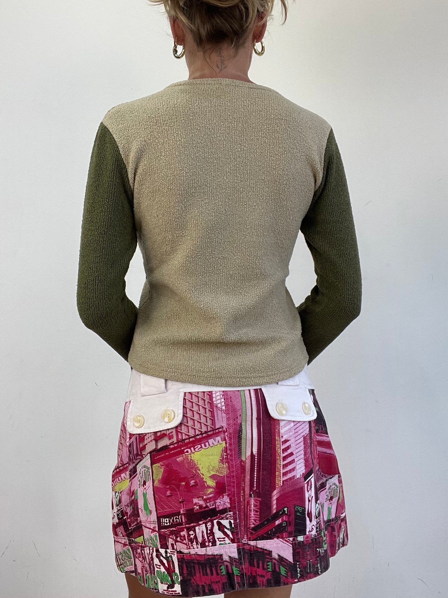 vintage edit eleven | small two tone green jumper
