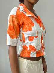 spring edit | small/medium floral cropped blazer top