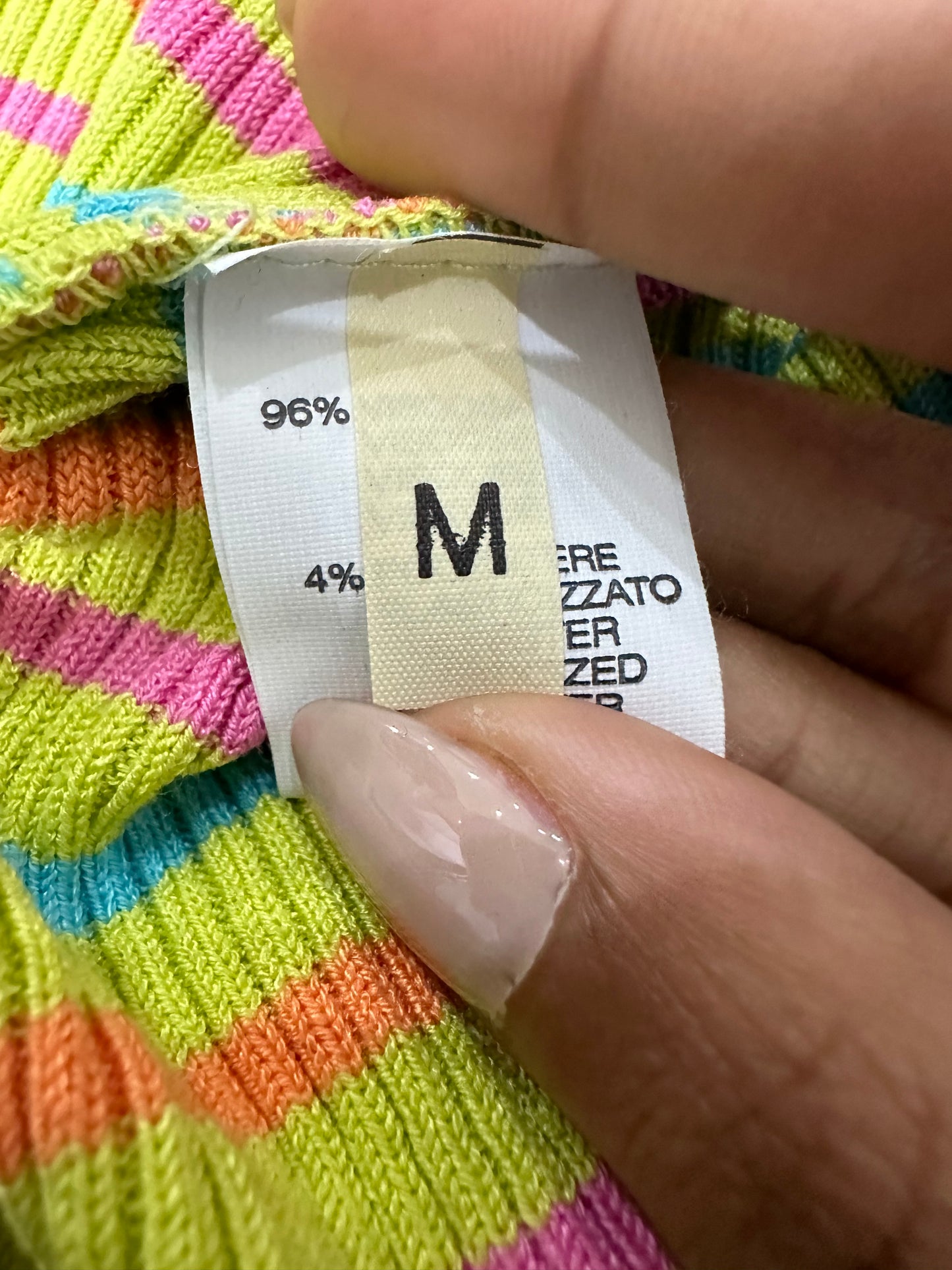 vintage edit eighteen | medium green striped mesh back cami top