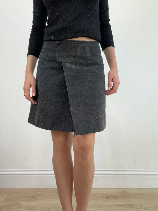 vintage edit: wedding guest | extra small grey wrap style skirt