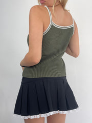 💻 STUDIO FAVES | medium green knitted cami top