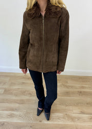 small brown suede jacket