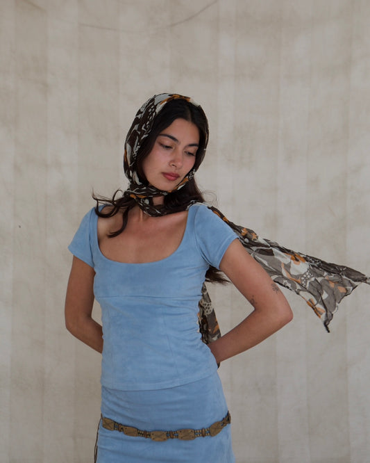 the solene top in baby blue