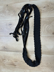 vintage edit twenty-five | one size black sequin belt with tassels