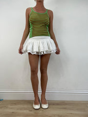 vintage edit fourteen | large green striped vest top