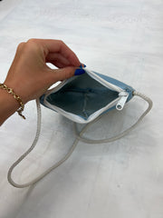 FRUITY DROP | small baby blue crossbody bag with white pocket