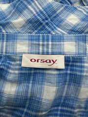 midsummer edit | small blue orsay gingham blouse