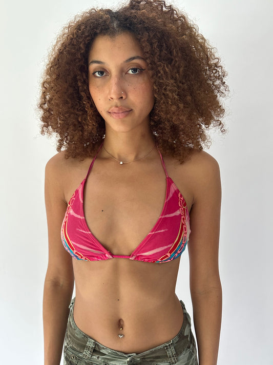festival drop | large pink and blue patterned bikini set
