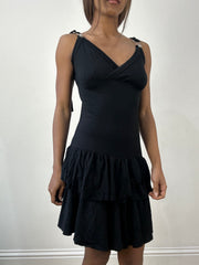 BEST PICKS | small black mini ruffle dress