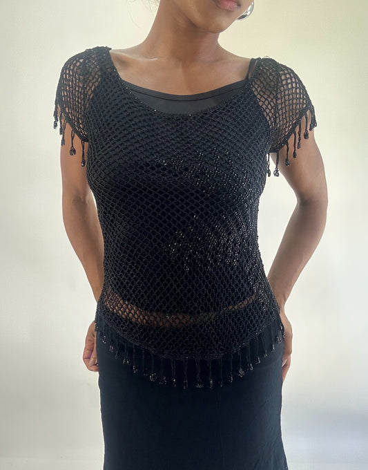 AUTUMN FAVOURITES | small black crochet style top