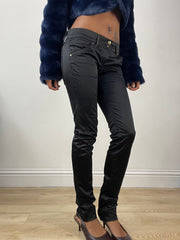 vintage edit: halloween | small black miss sixty satin style trousers