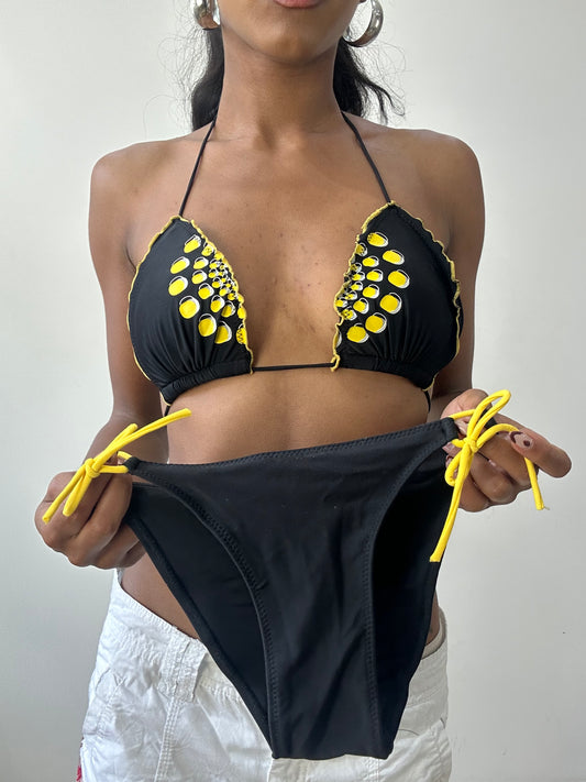 BEST PICKS | medium black and yellow bikini set