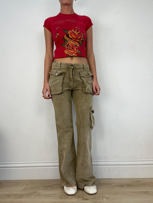 vintage edit fourteen | small beige corduroy trousers