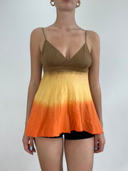 💻🩵 vintage edit twenty eight | medium old label bershka ombré floaty vest