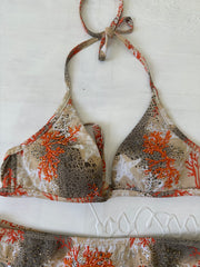 festival drop | Pequeno calzedonia naranja embroiderado set de bikini