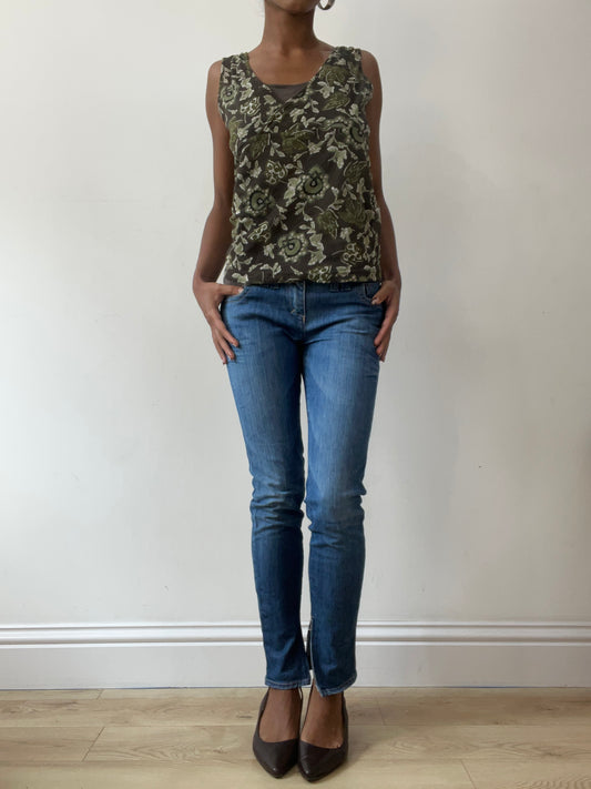 💚vintage edit treinta y uno | pequeños miss sixty jeans de denim con pierna recta