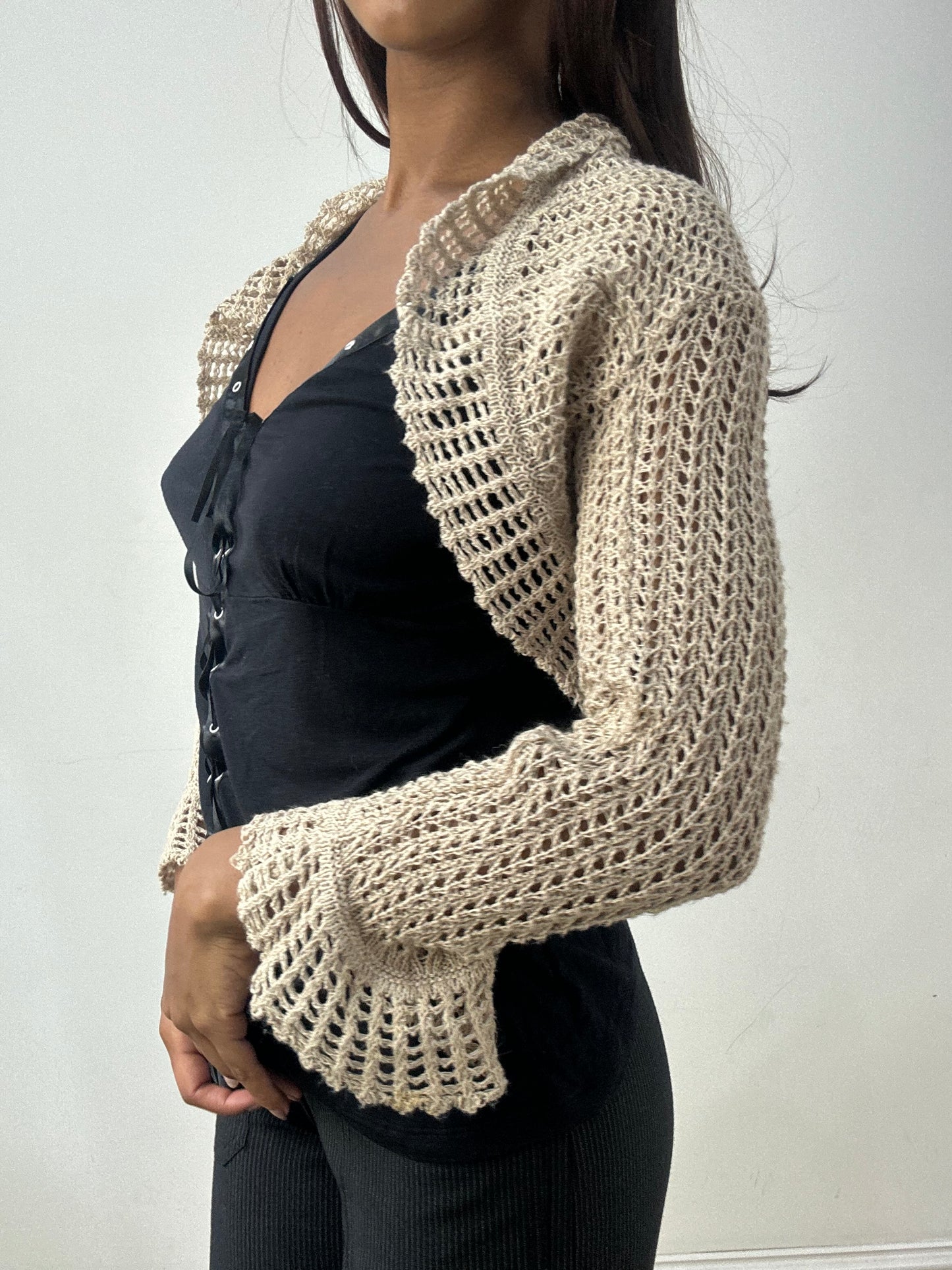 BEST PICKS | small beige knit bolero cardigan
