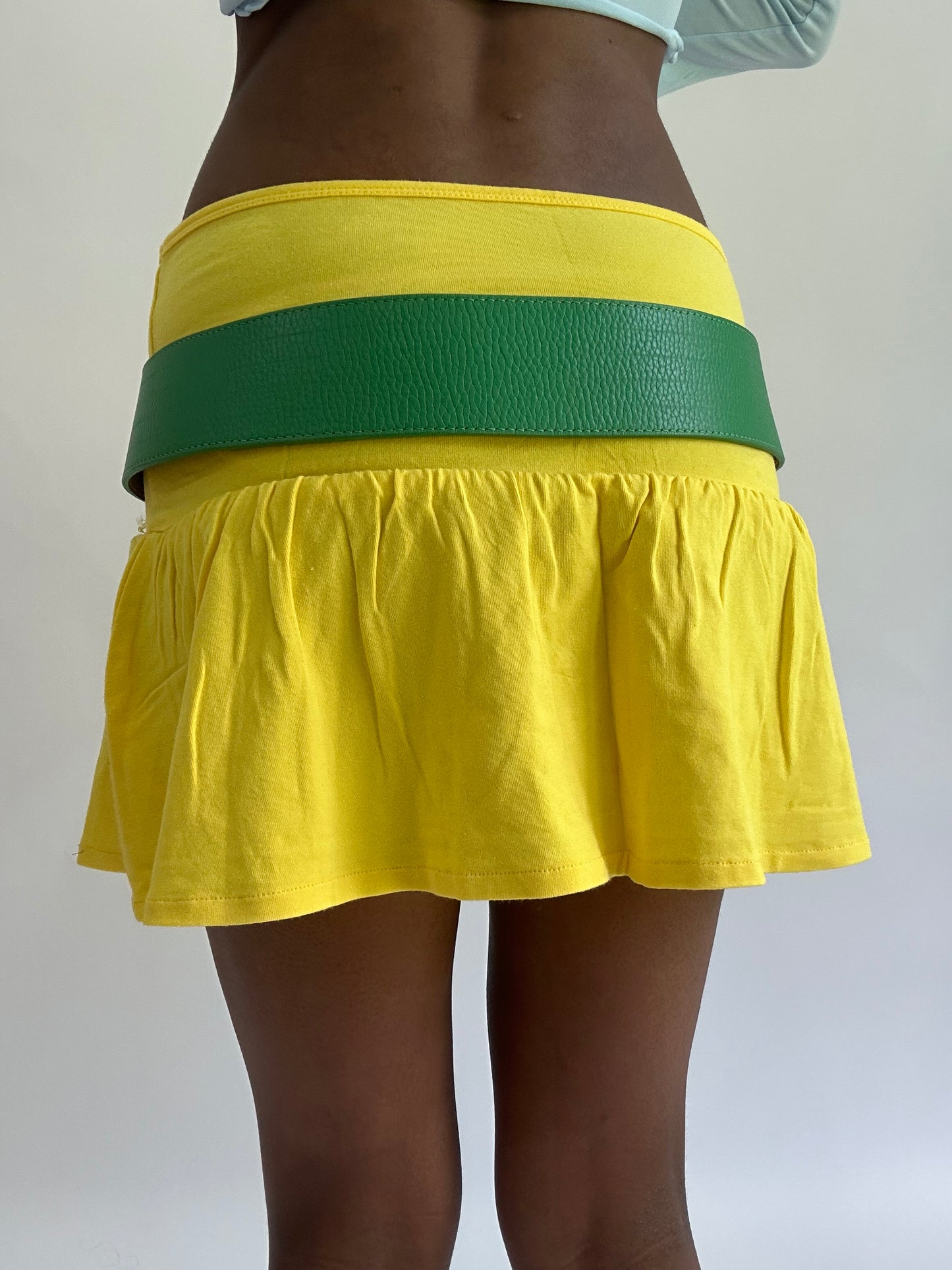 colourmaxxing drop | green faux leather belt