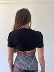 back to school drop | small black short sleeve bolero