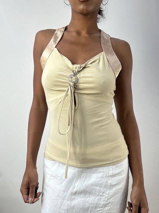 BEST PICKS | small beige cami top with satin style straps