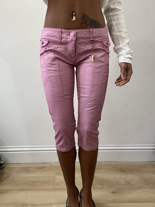 2016 edit | medium pink denim cropped capri jeans