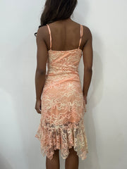 vintage edit: fashion week | small pink asymmetric midi dress