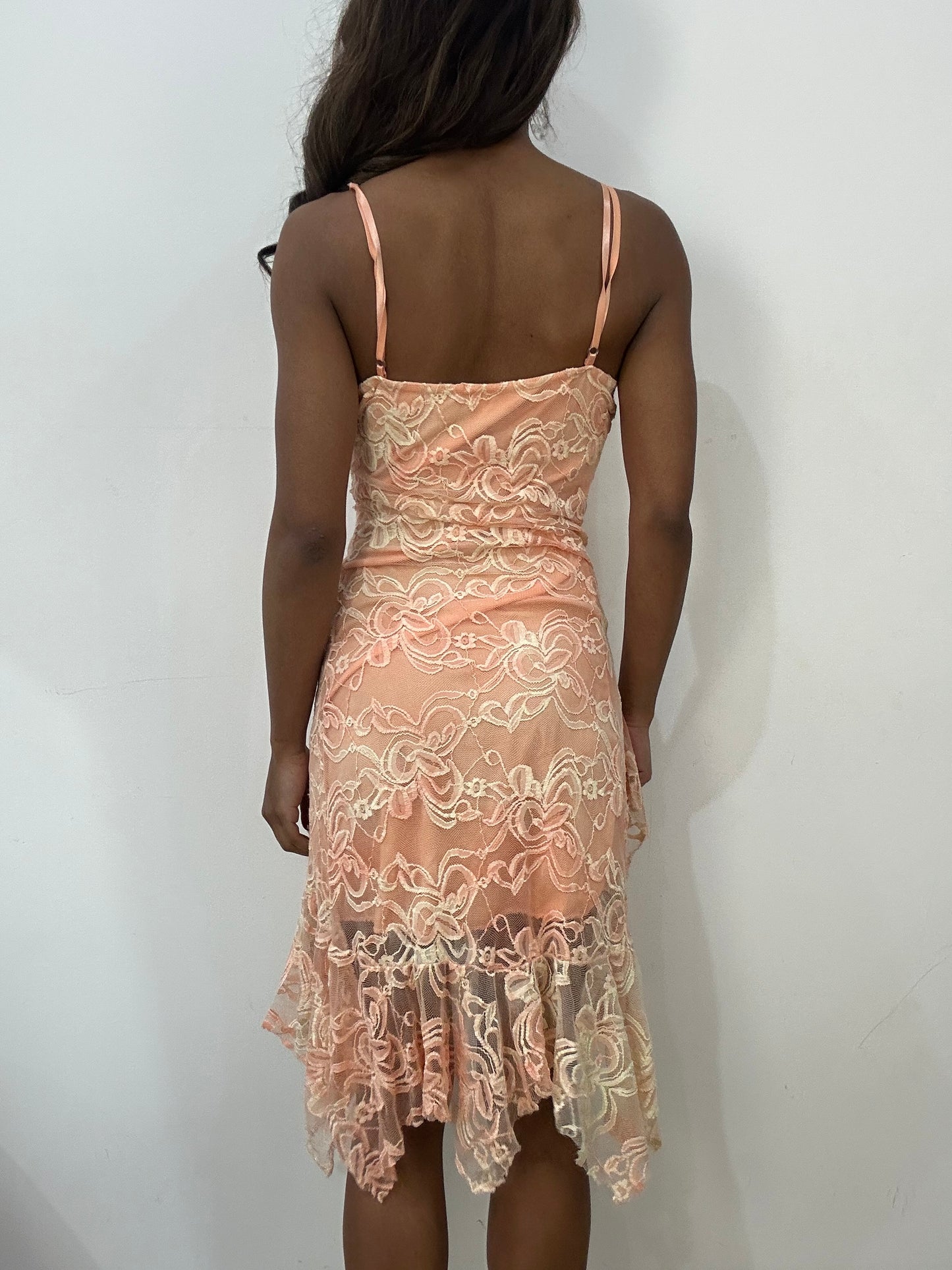 vintage edit: fashion week | small pink asymmetric midi dress