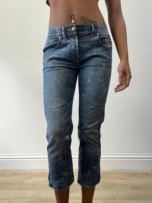 BEST PICKS | small blue diesel cropped jeans