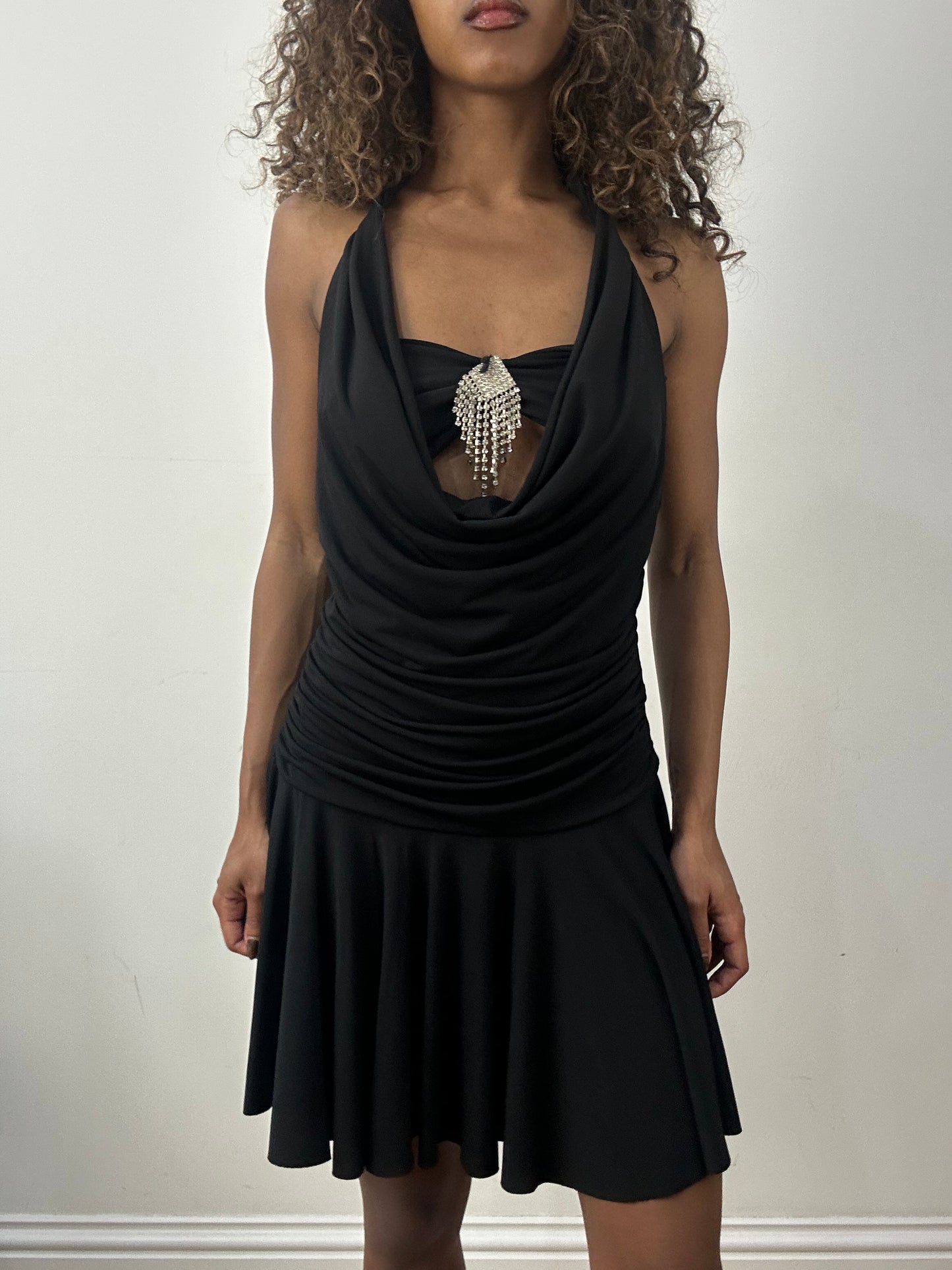 vintage edit: valentine’s day | small black halterneck mini dress
