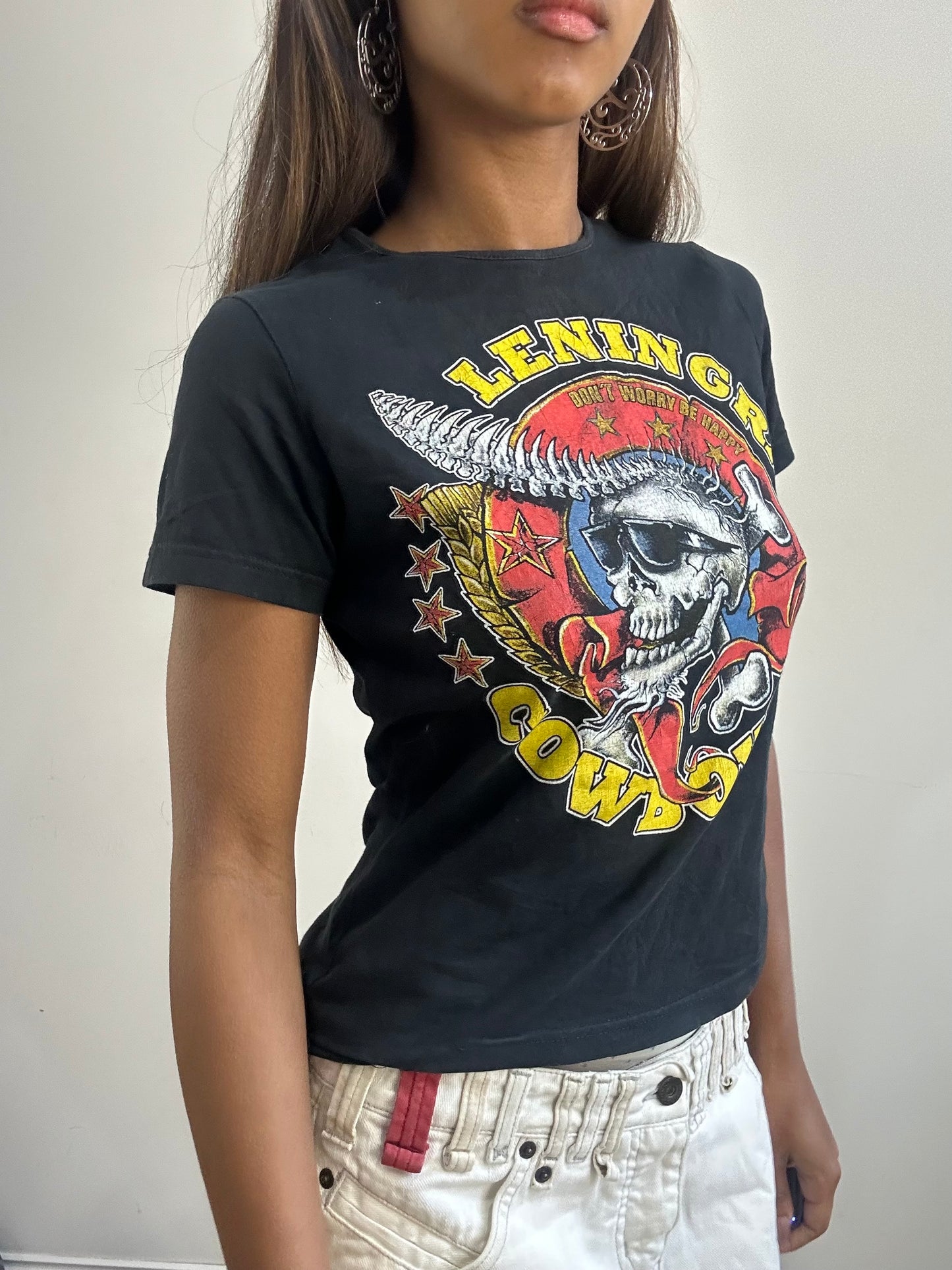 2016 edit | small black graphic elvis skull t-shirt