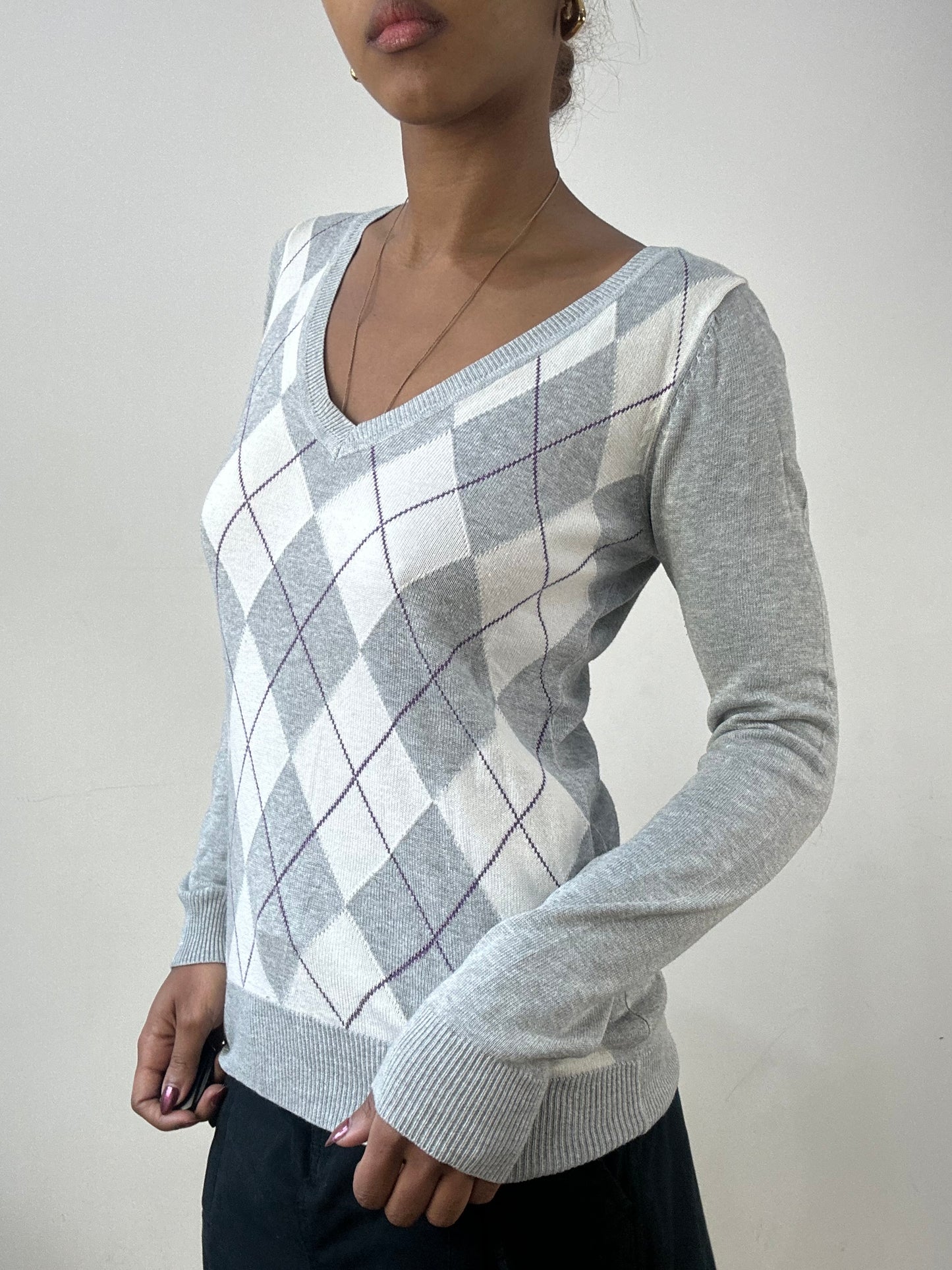 winter edit | small grey jumper with argyle print