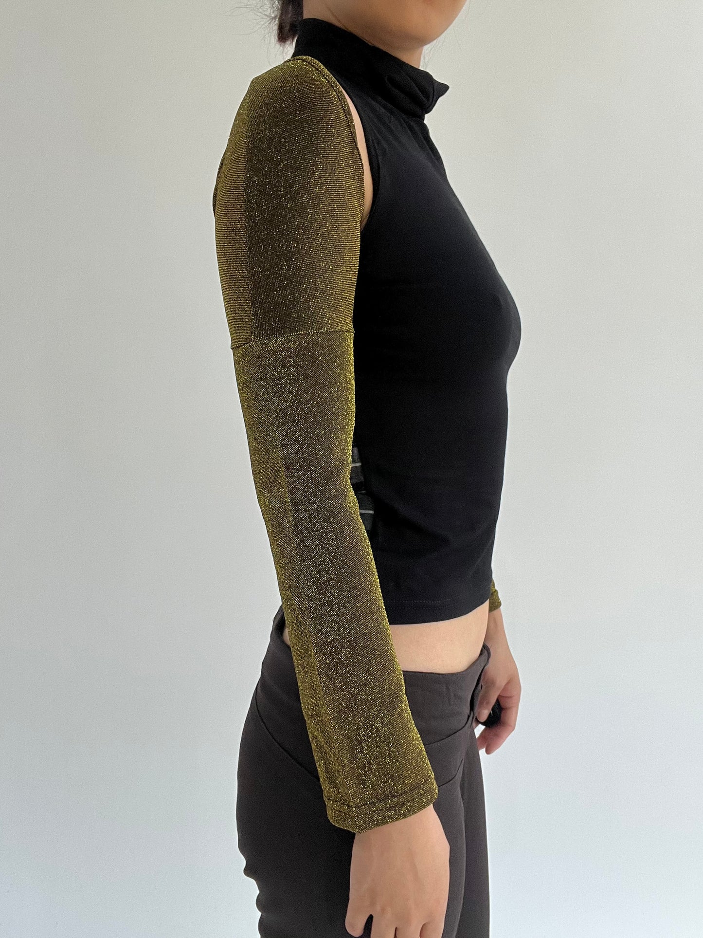 ‼️ | one size golden long sleeve bolero top