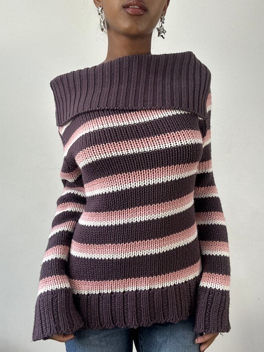 BEST PICKS | small pink and purple striped knit sweater