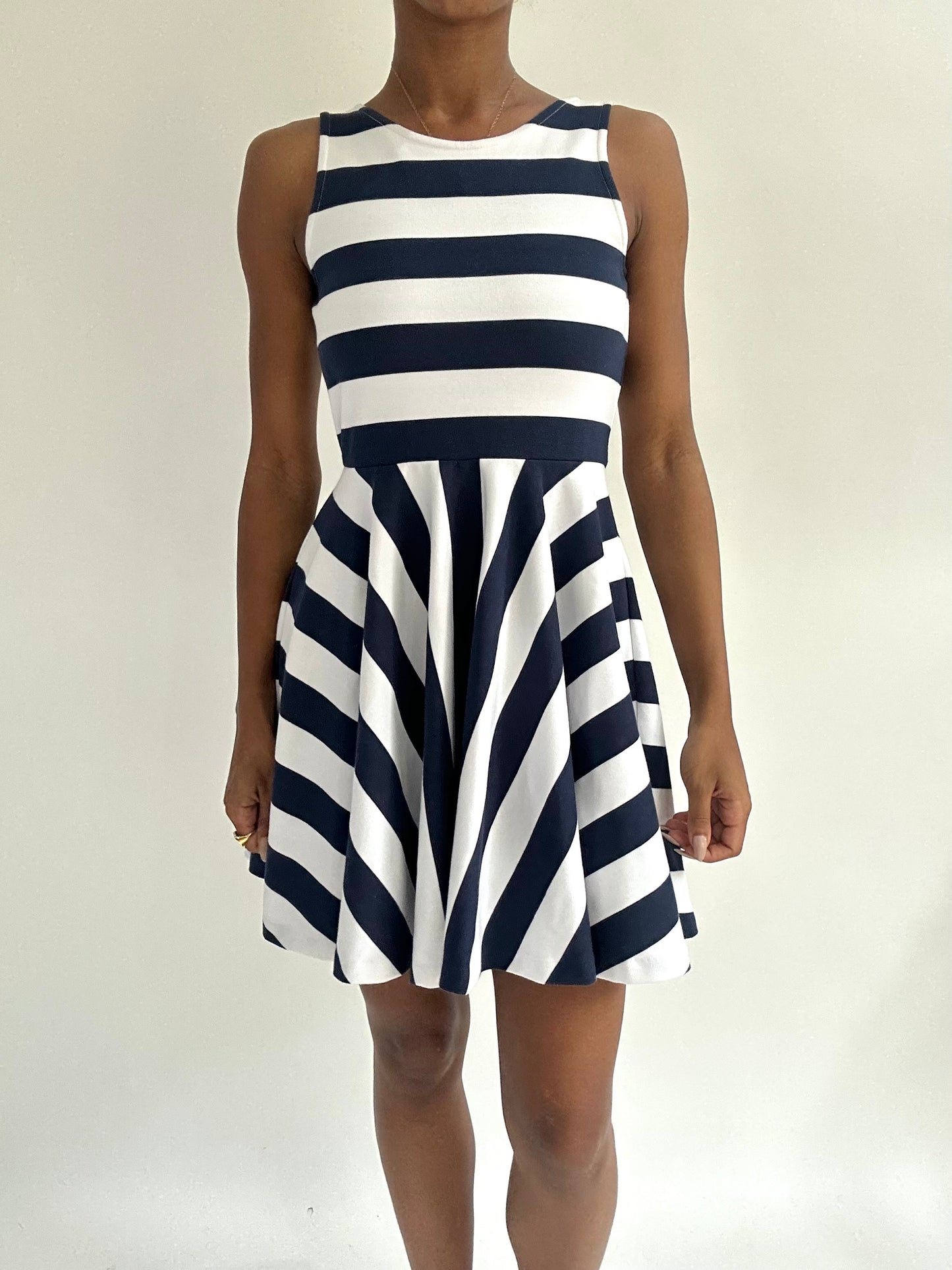 summermaxxing drop | extra small navy ralph lauren striped mini dress