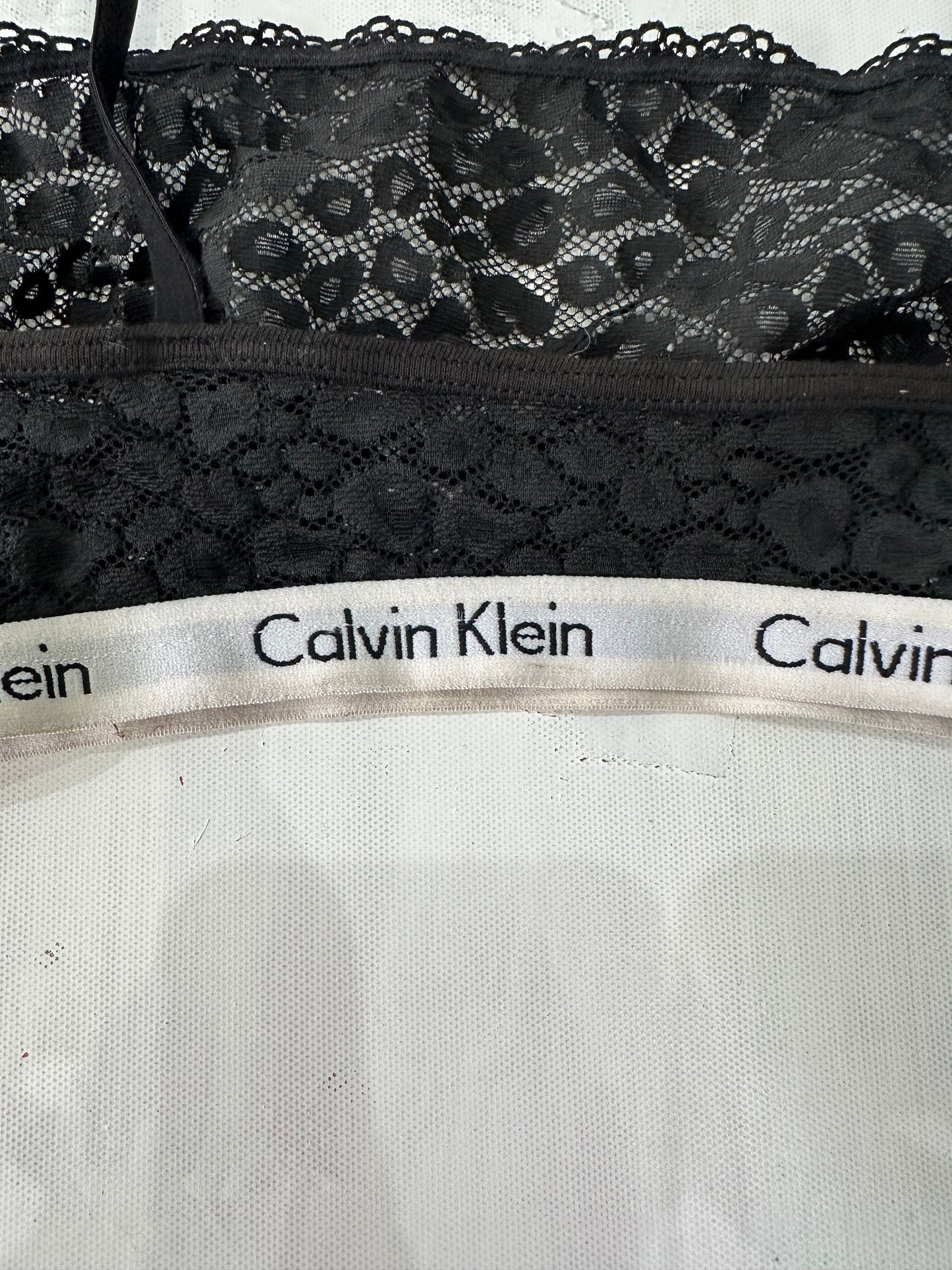 vintage edit: valentine’s day | small black calvin klein lace bralette