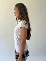 back to school drop | small/medium white collared top