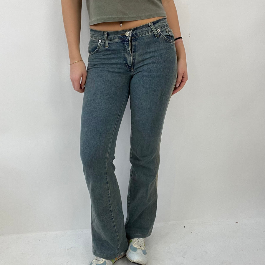 COTTAGECORE DROP | Größe: S · Farbe: Blau · Artikel: Jeans · Details: verblasst + Seite + Detail