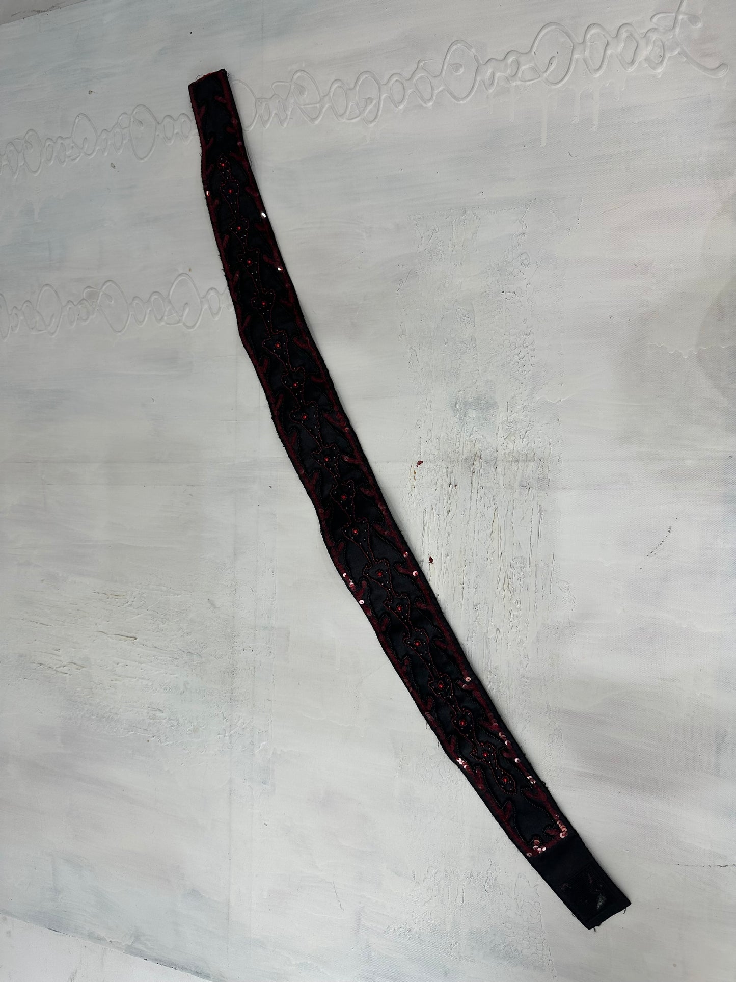 vintage edit: halloween | black and red sequin belt